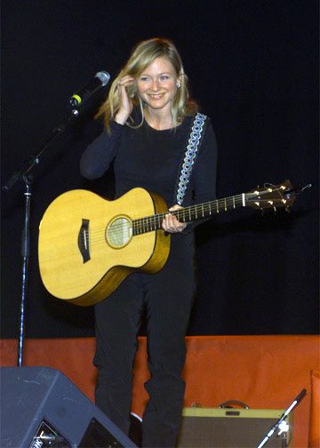 Jewel Kilcher performing at the Secretary of Defense Holiday Show, Ramstein Air Base, Germany, December 2000